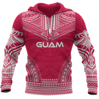 Guam Polynesian Chief Hoodie Red Version Unisex Red - Polynesian Pride