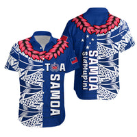 Toa Samoa Rugby Matching Dress and Hawaiian Shirt Siamupini Ula Fala Blue LT13 - Polynesian Pride