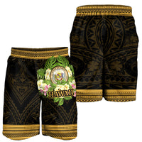 Hawaii Men's Shorts - Polynesian Gold Patterns Collection - Polynesian Pride