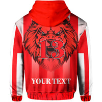 Custom LABASA FA Zip Hoodie Football Fijian Custom Text and Number LT13 - Polynesian Pride