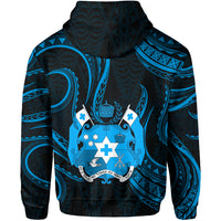 Custom Tonga Pattern Hoodie Always Proud Version Blue LT13 - Polynesian Pride