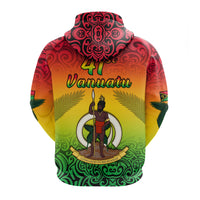 Vanuatu Peaceful Zip Hoodie Independence Anniversary LT13 - Polynesian Pride