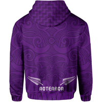 Maori 2021 Zip Hoodie Purple Aotearoa Tattoo LT13 - Polynesian Pride