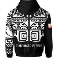 Custom Marquesas Islands Tiki Hoodie Marquesan Tattoo LT13 - Polynesian Pride