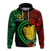 Custom Vanuatu Heart Polynesian Hoodie Turtle Sand Drawings LT13 - Polynesian Pride