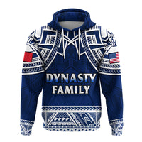 Custom Dynasty Family Hoodie Polynesian Pattern LT14 Pullover Hoodie Blue - Polynesian Pride