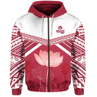 Custom Adi Cakobau Zip Hoodie Fiji School LT13 - Polynesian Pride