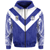 Custom Makoi Bulldogs Zip Hoodie Forever Fiji Rugby Custom Text and Number LT13 - Polynesian Pride