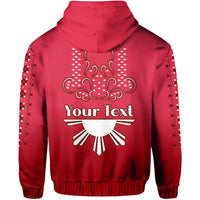 Custom Philippines Hoodie Sun Filipino Red Barong LT13 - Polynesian Pride