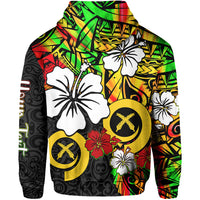 Custom Vanuatu Hoodie Polynesia Tie Dye Hibiscus Flowers LT13 - Polynesian Pride