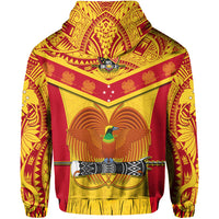 Papua New Guinea Rugby Hoodie PNG Kumuls Bird of Paradise Yellow LT14 - Polynesian Pride