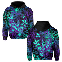 Custom Polynesian Hoodie Purple Paradise Hawaiian Tribal Hammerhead Shark LT14 Hoodie Purple - Polynesian Pride