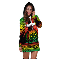 Samoa Rugby Hoodie Dress Teuila Torch Ginger Gradient Style LT14 - Polynesian Pride
