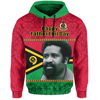 Custom Vanuatu Hoodie Vanuatuan Flag Sand Drawing Happy Father Lini Day LT14 - Polynesian Pride