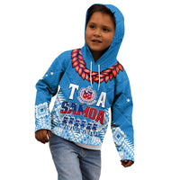 Toa Samoa Rugby Hoodie KID Manu Siva Tau Style Ulafala LT13 Blue - Polynesian Pride