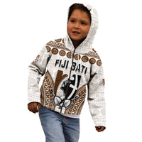 Custom Personalised Fiji Rugby Bati Hoodie KID Proud Tapa Pattern LT13 - Polynesian Pride