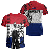 Hawaii Flag Polynesian Queen Liliuokalani T Shirt Unisex Red - Polynesian Pride