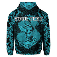 Custom Hawaii Anchor Hibiscus Flower Vintage Hoodie Blue - Polynesian Pride