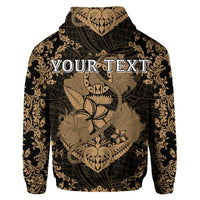 Custom Hawaii Anchor Hibiscus Flower Vintage Hoodie Gold - Polynesian Pride