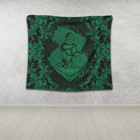 Hawaii Anchor Hibiscus Flower Vintage Tapestry - AH - Green - Polynesian Pride