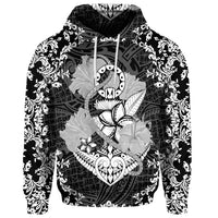 Custom Hawaii Anchor Hibiscus Flower Vintage Hoodie - Polynesian Pride