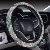 Hawaii Exotic Tropical Flowers In Pastel Colors Hawaii Universal Steering Wheel Cover with Elastic Edge - Polynesian Pride