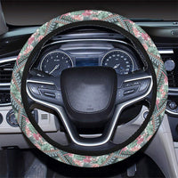Hawaii Exotic Tropical Flowers In Pastel Colors Hawaii Universal Steering Wheel Cover with Elastic Edge - Polynesian Pride