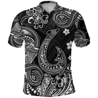 Hawaii Fish Hook Polynesian Polo Shirt Unique Style Black LT8 - Polynesian Pride