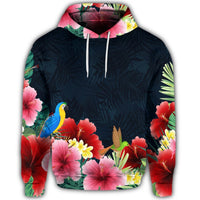 Hawaiian Forest Hibiscus Hoodie - Polynesian Pride