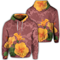 Hawaiian Hibiscus Pink Hoodie Unisex Art - Polynesian Pride