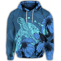 Hawaiian Hibiscus Turtle Hoodie - Polynesian Pride
