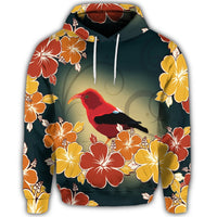 Hawaiian Honeycreeper Hibiscus Hoodie - Polynesian Pride