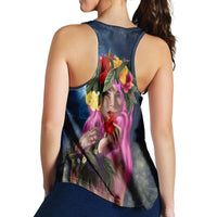 Hawaii Kanaka Colorful Hula Girl Racerback Tank - Dinh Style - Polynesian Pride