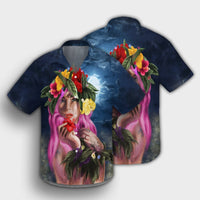 Hawaii Kanaka Colorful Hula Girl Hawaiian Shirt - Dinh Style - Polynesian Pride