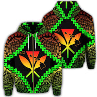 Hawaii Kanaka Kakau Polynesian Zip Hoodie Unisex Art - Polynesian Pride