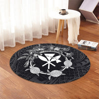 Hawaii Kanaka Turtle Hibiscus Polynesian Round Carpet - Anthea Style - AH - Polynesian Pride