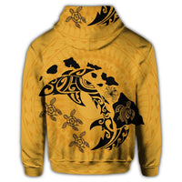 Hawaii Love Animal Polynesian Zip Hoodie - Polynesian Pride
