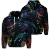 Hawaiian Marine Life Sea Hoodie Unisex Art - Polynesian Pride