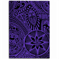Hawaii Polynesian Hawaiian Style Tribal Tattoo Violet Area Rug - AH Luxurious - Polynesian Pride