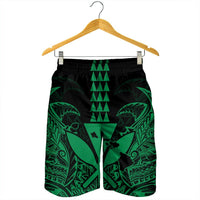 Hawaii Polynesian Kanaka Kakau Men's Shorts - Alan Style Green - AH - Polynesian Pride
