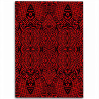 Hawaii Polynesian Lauhala Mix Red Area Rug - AH Luxurious - Polynesian Pride