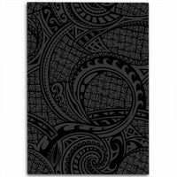 Hawaii Polynesian Maori Lauhala Gray Area Rug - AH Luxurious - Polynesian Pride