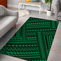 Hawaii Polynesian Nation Green Area Rug - AH - Polynesian Pride