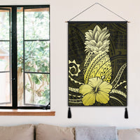Hawaii Polynesian Pineapple Hibiscus Hanging Poster - Yellow - AH - Polynesian Pride