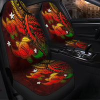 Hawaii Polynesian Turtle Hibiscus Car Seat Covers - Color Flag - AH - Polynesian Pride