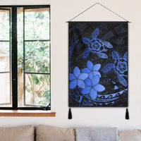 Hawaii Polynesian Turtle Plumeria Hanging Poster - Pog Style Blue - AH - Polynesian Pride