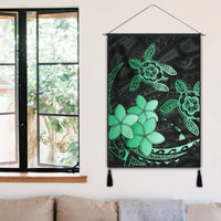 Hawaii Polynesian Turtle Plumeria Hanging Poster - Pog Style Green - AH - Polynesian Pride