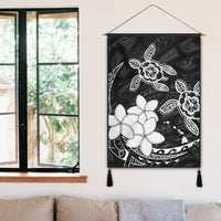 Hawaii Polynesian Turtle Plumeria Hanging Poster - Pog Style White - AH - Polynesian Pride