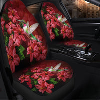 Hawaii Red Hibiscus Humming Bird Car Seat Covers - AH - Polynesian Pride