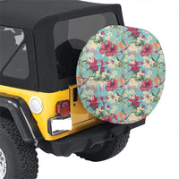 of Hawaii Seamless Exotic Pattern With Tropical Leaves Flowers Hawaii Spare Tire Cover - Polynesian Pride